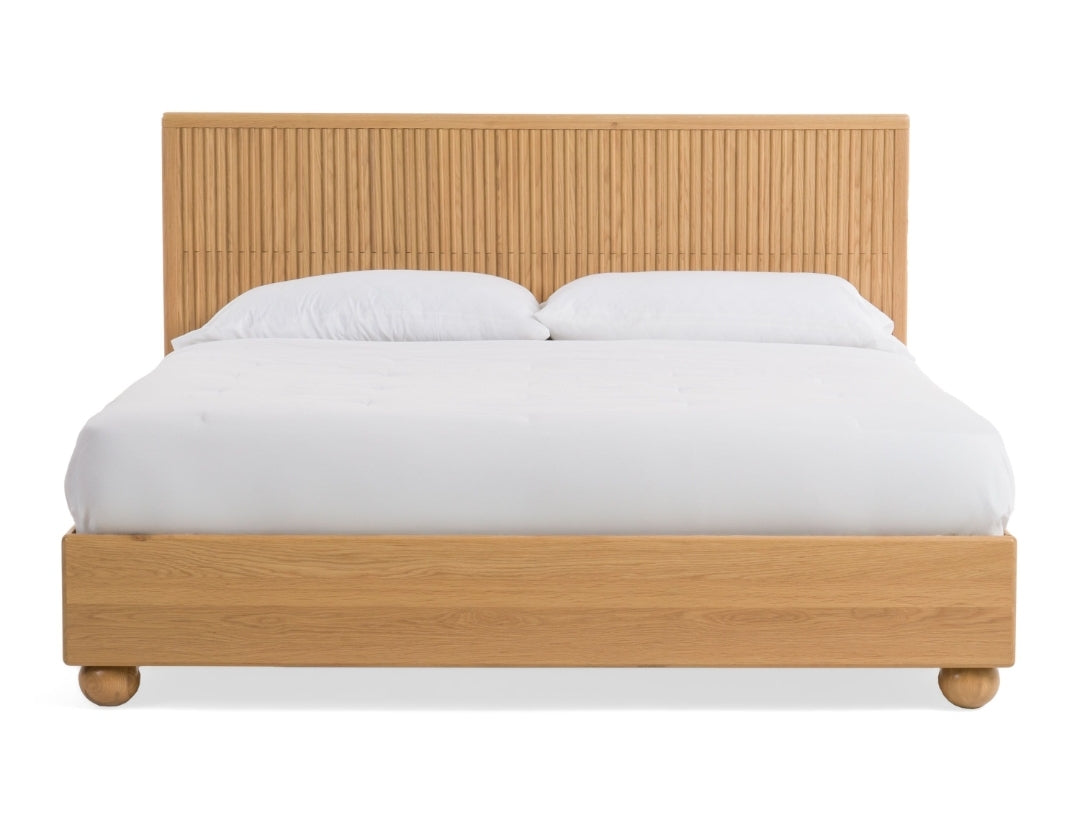 Carey Natural Oak Platform Bed