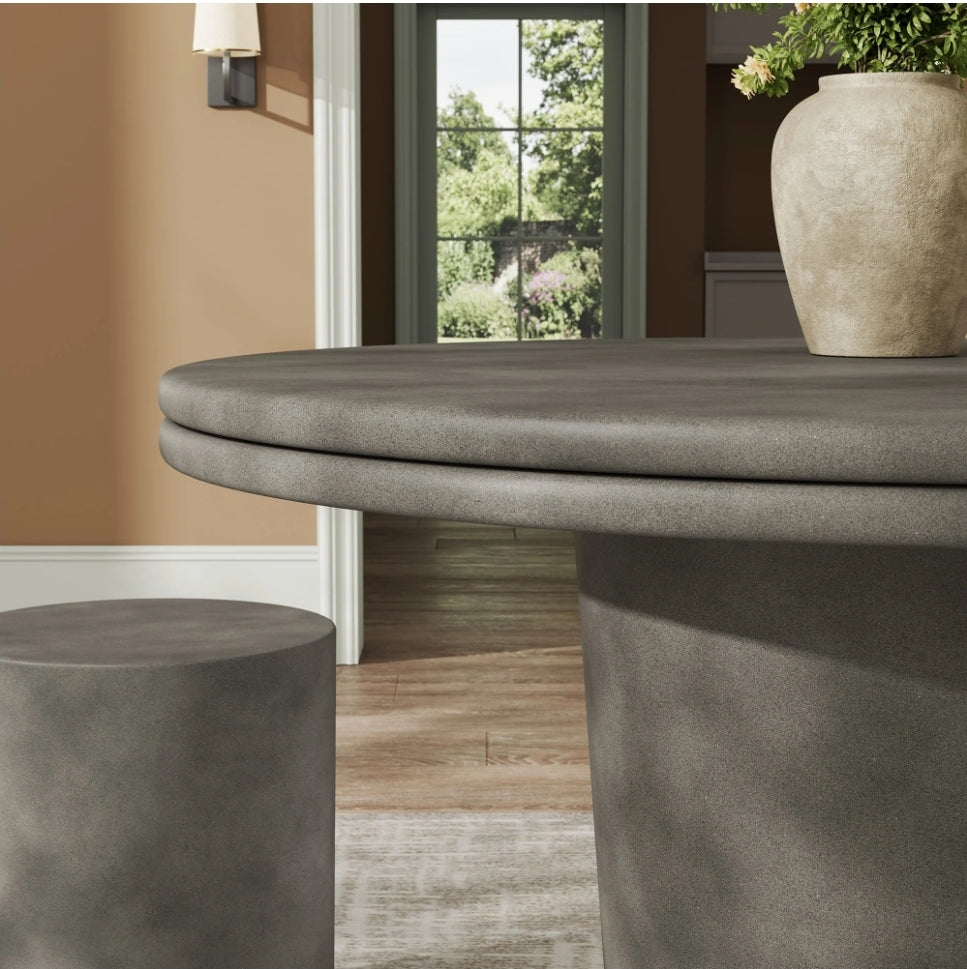 Char 48" Gray Outdoor Round Dining Table