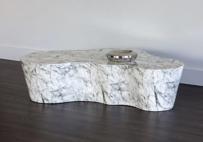 Brand New West Elm Bradhurst Coffee Table (60") concrete Coffee table with Marble