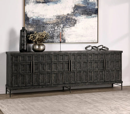 Naya Black Reclaimed Oak Cabinet