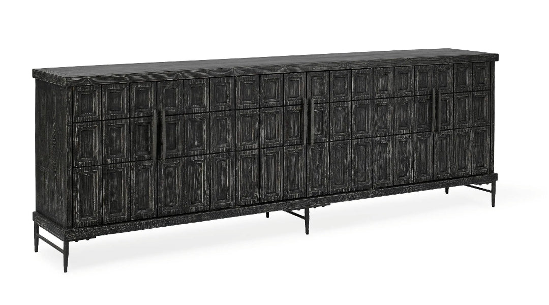 Naya Black Reclaimed Oak Cabinet