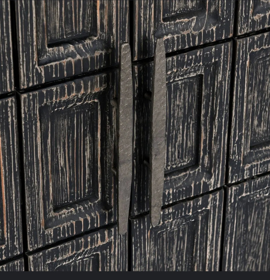 Naya Black Reclaimed Oak Cabinet