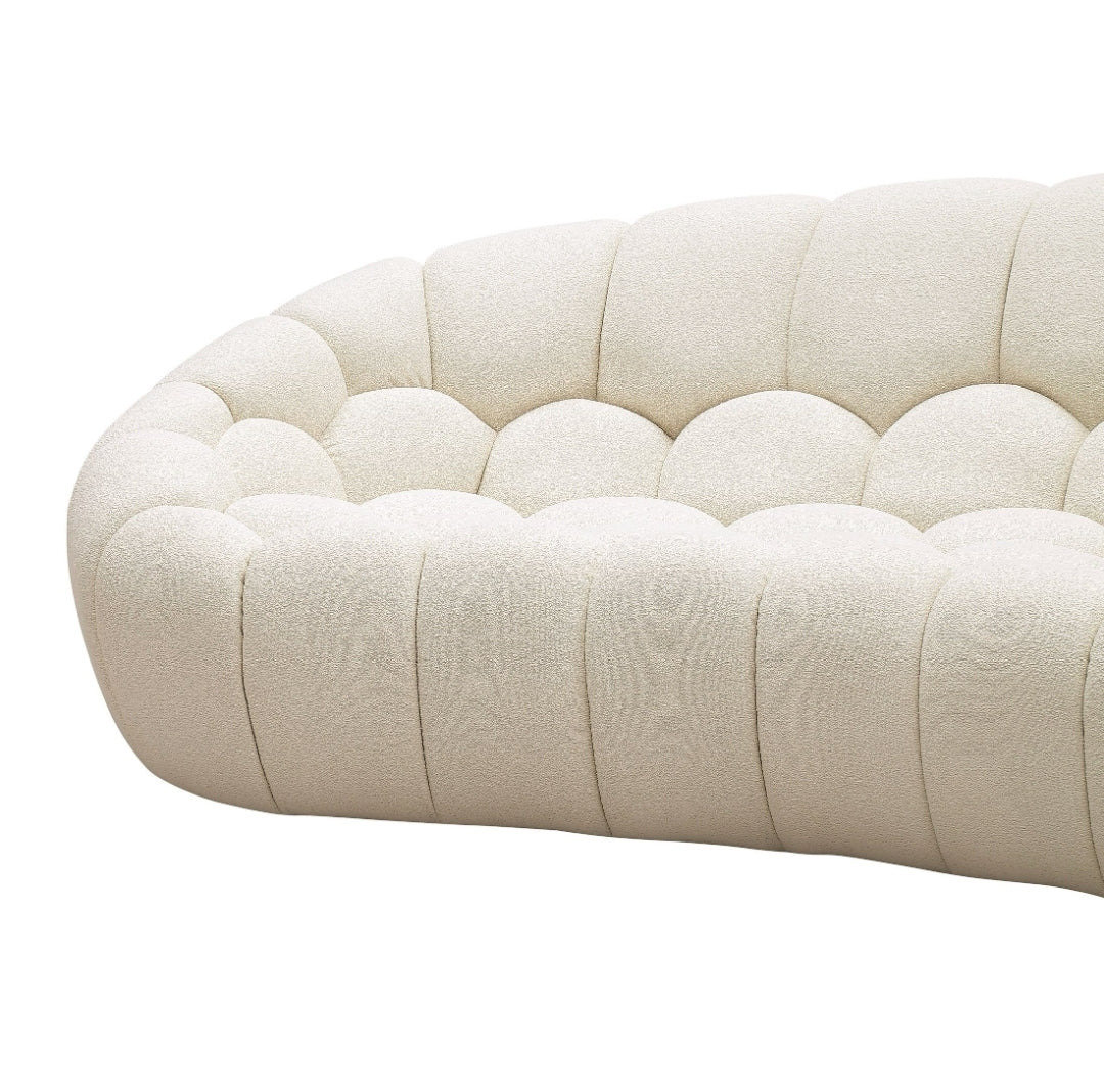 Casa Yolonda Modern Curved Off-White Sofa