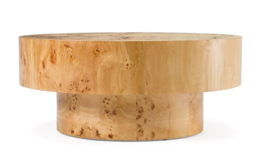 Louvu Burl Wood Coffee Table