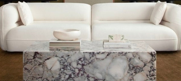 Arc Viola Marble Coffee Table