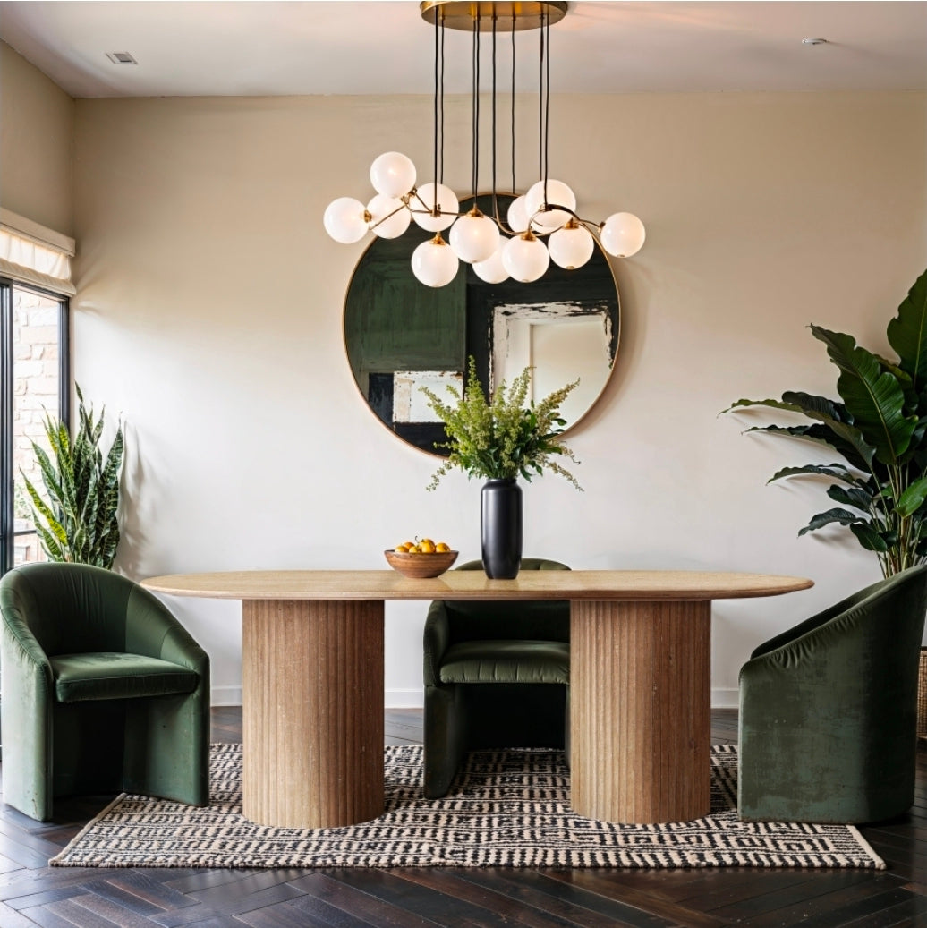 Petra 87" Travertine Dining Table