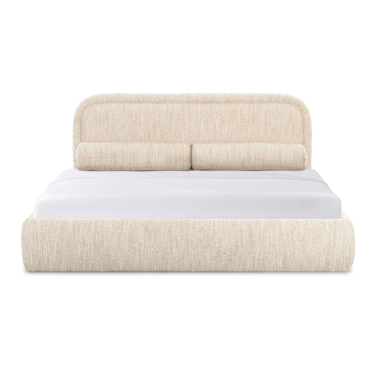 Murielle Cream Heavy Knubby Boucle King Bed