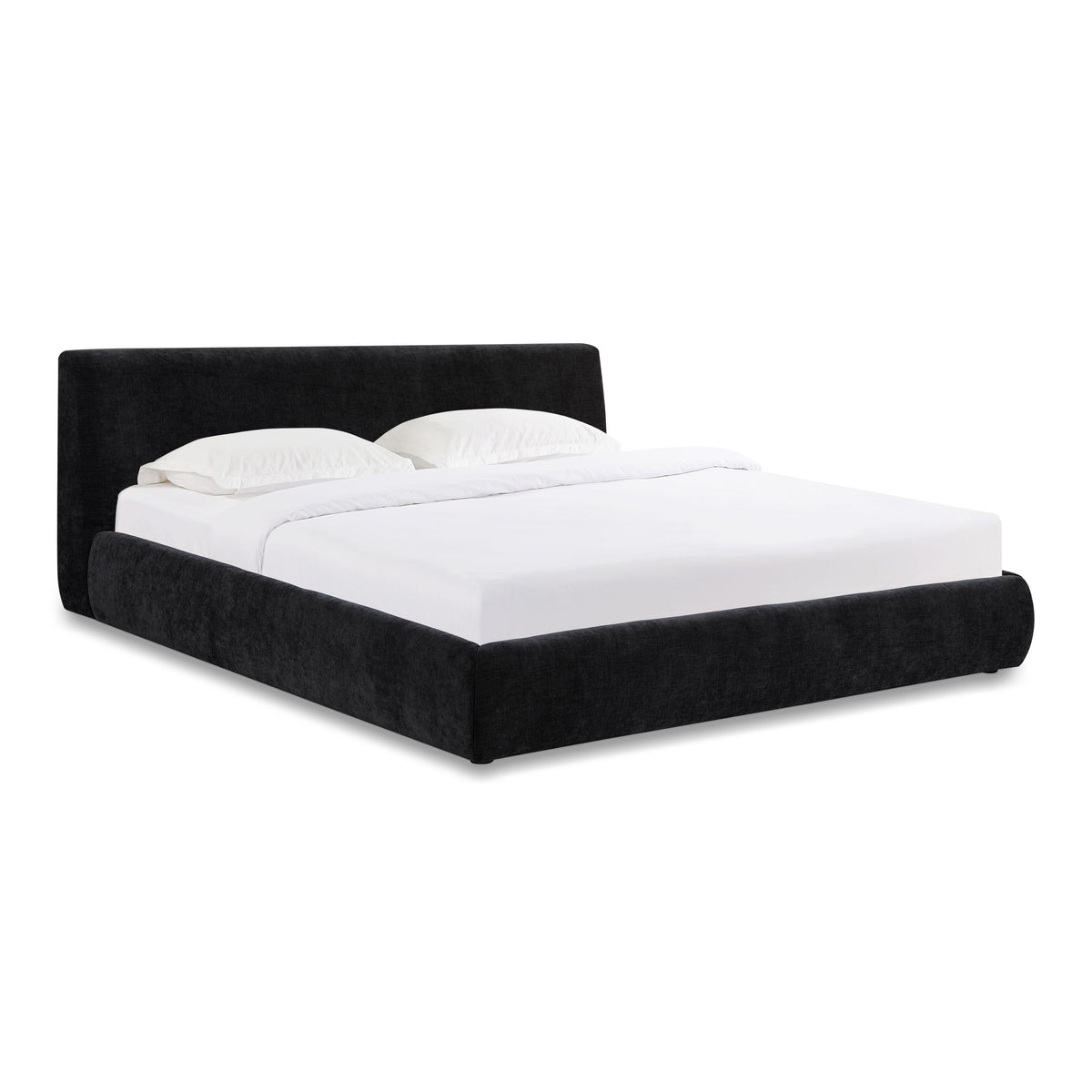 Isla Black Textured Velvet King Bed