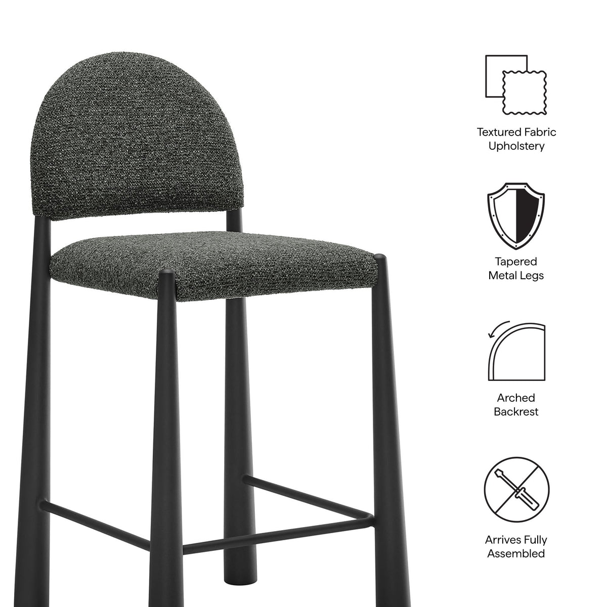 Julian Stool - Black Anthracite