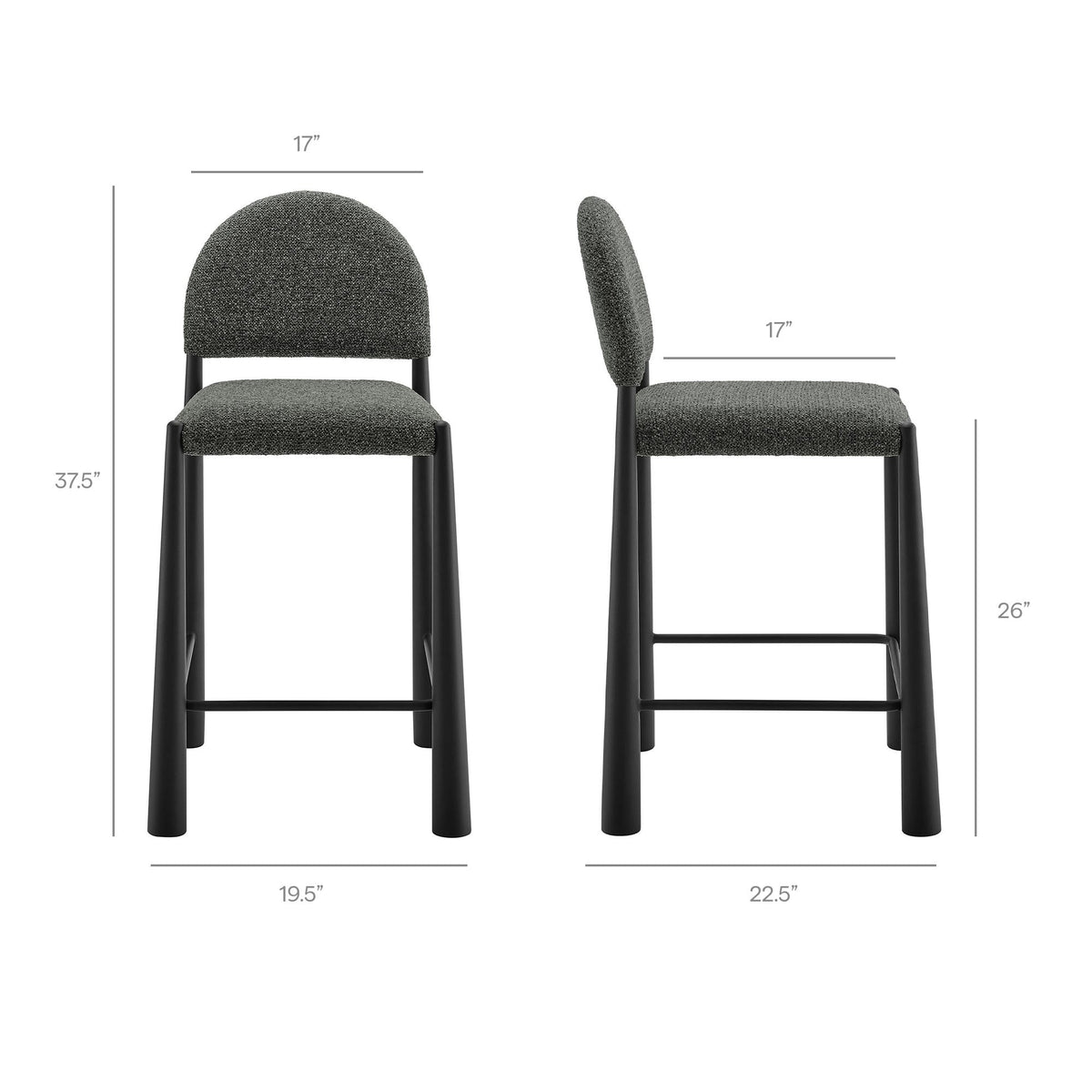 Julian Stool - Black Anthracite