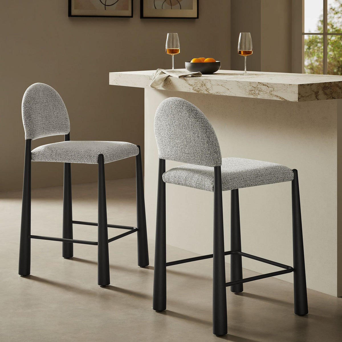 Julian Stool - Black Camel