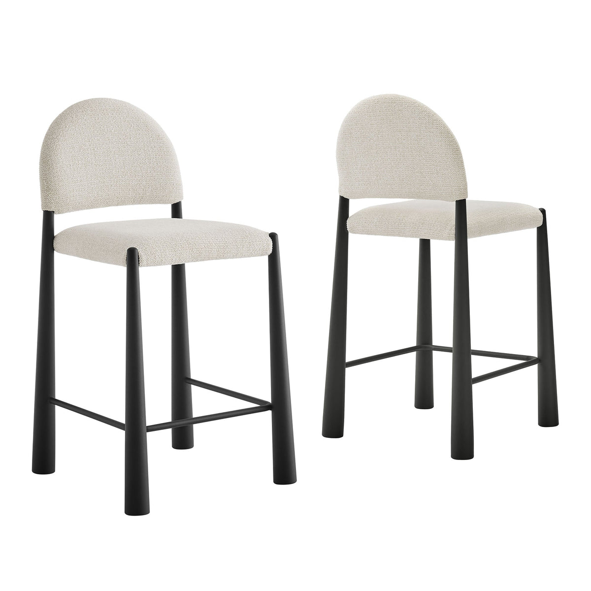 Julian Stool - Black Cream