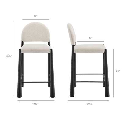 Julian Stool - Black Cream