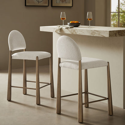 Julian Stool - Brass Cream