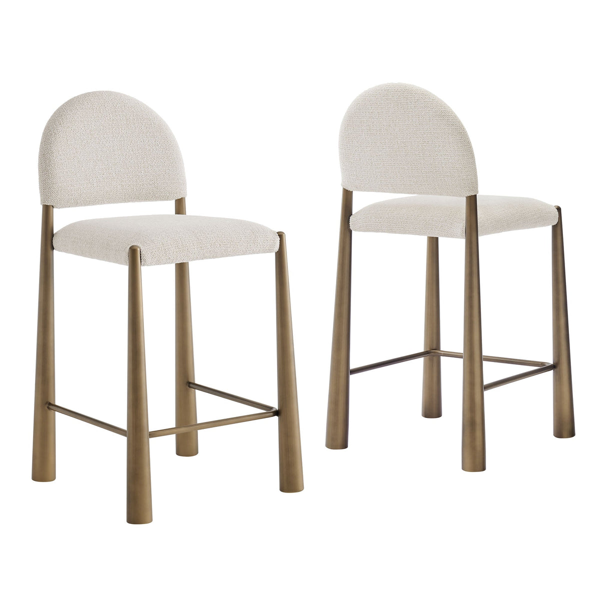 Julian Stool - Brass Cream