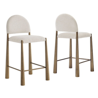 Julian Stool - Brass Cream