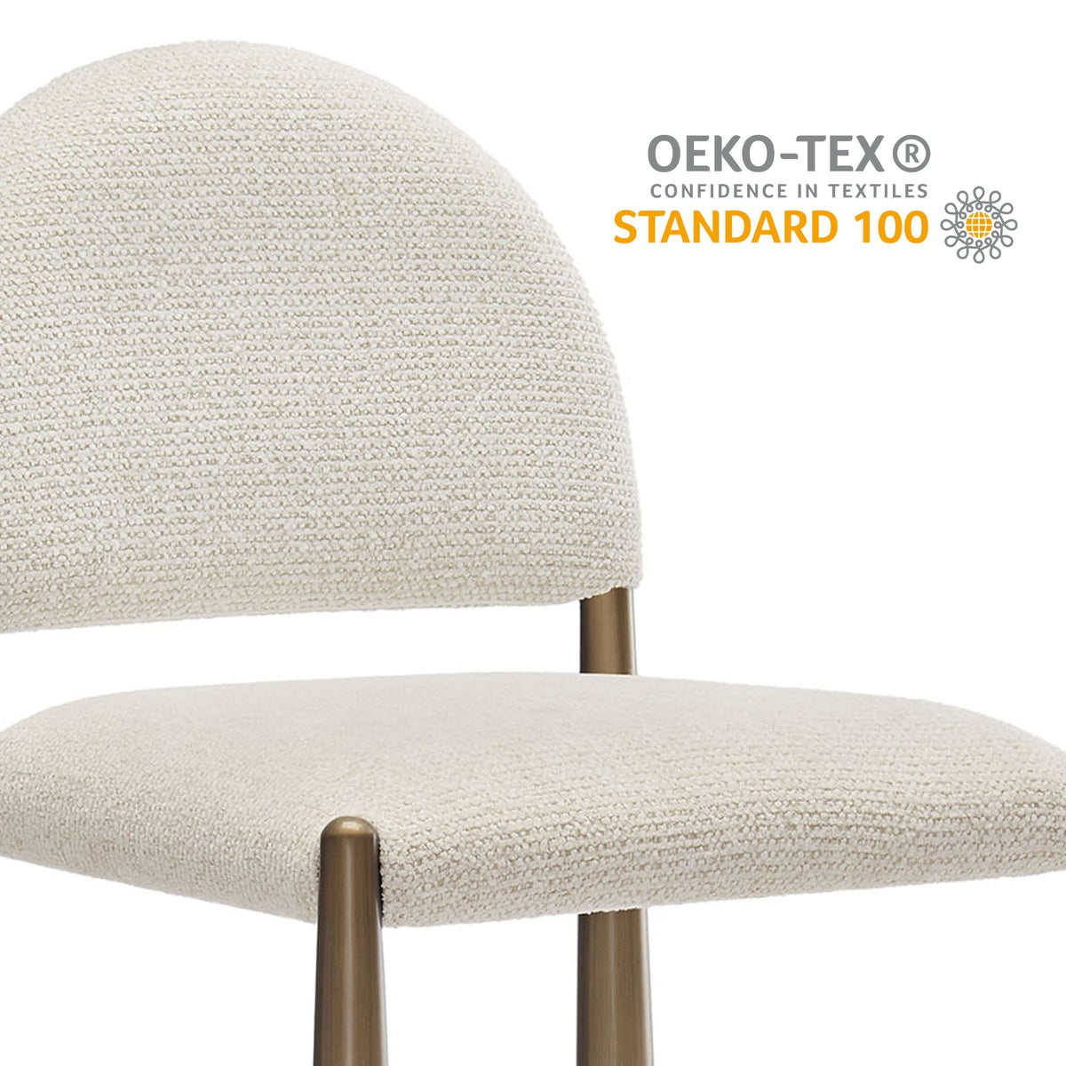 Julian Stool - Brass Cream
