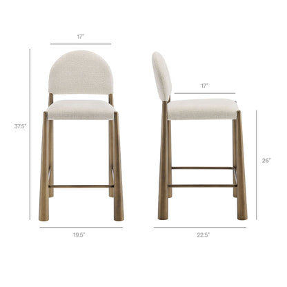 Julian Stool - Brass Cream