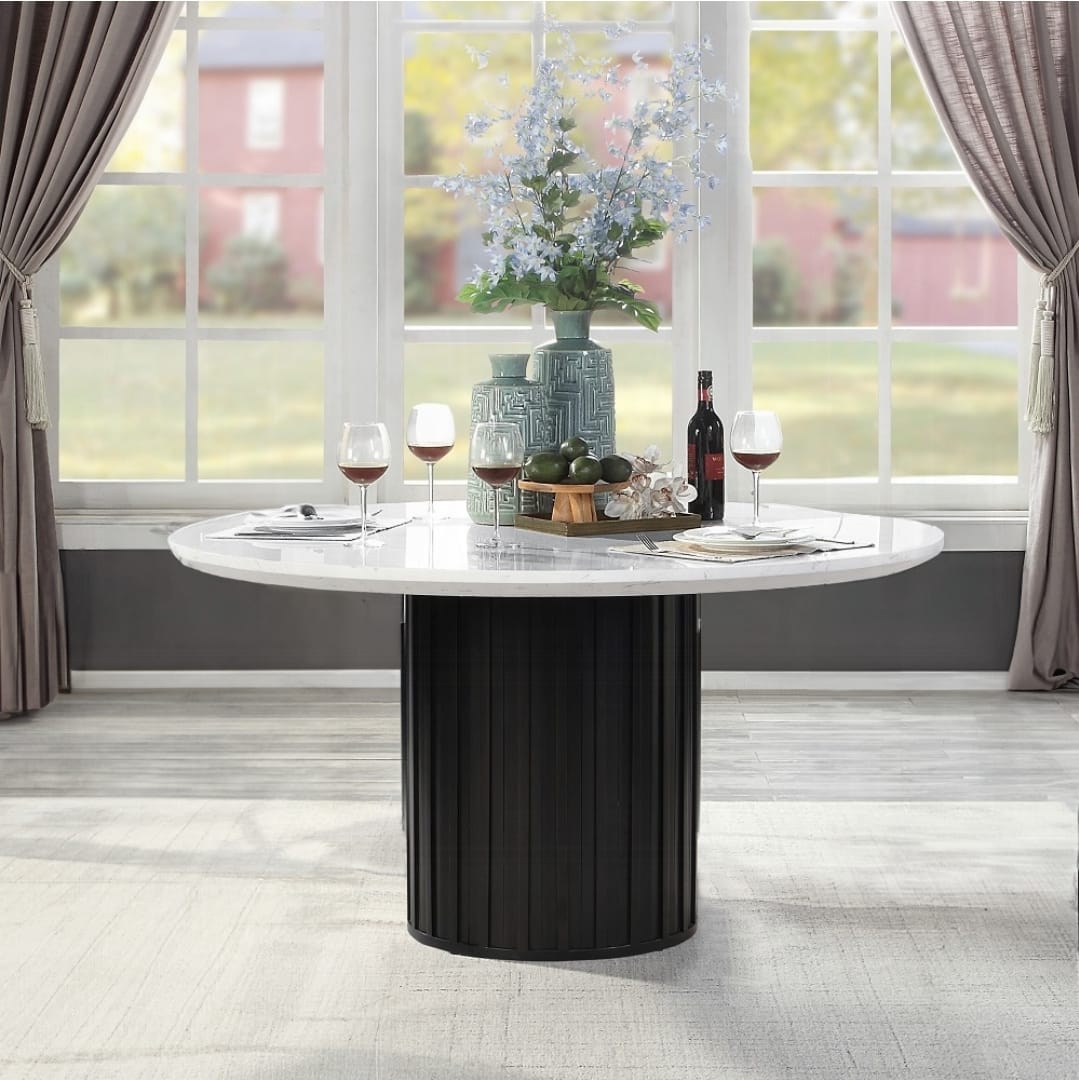 Panthere White Round Dining Table