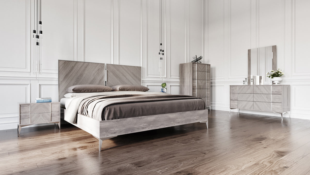 Nova Domus Alexa Italian Modern Grey Mirror