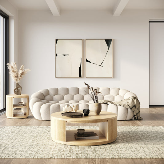 - Modern Natural Acacia Coffee Table
